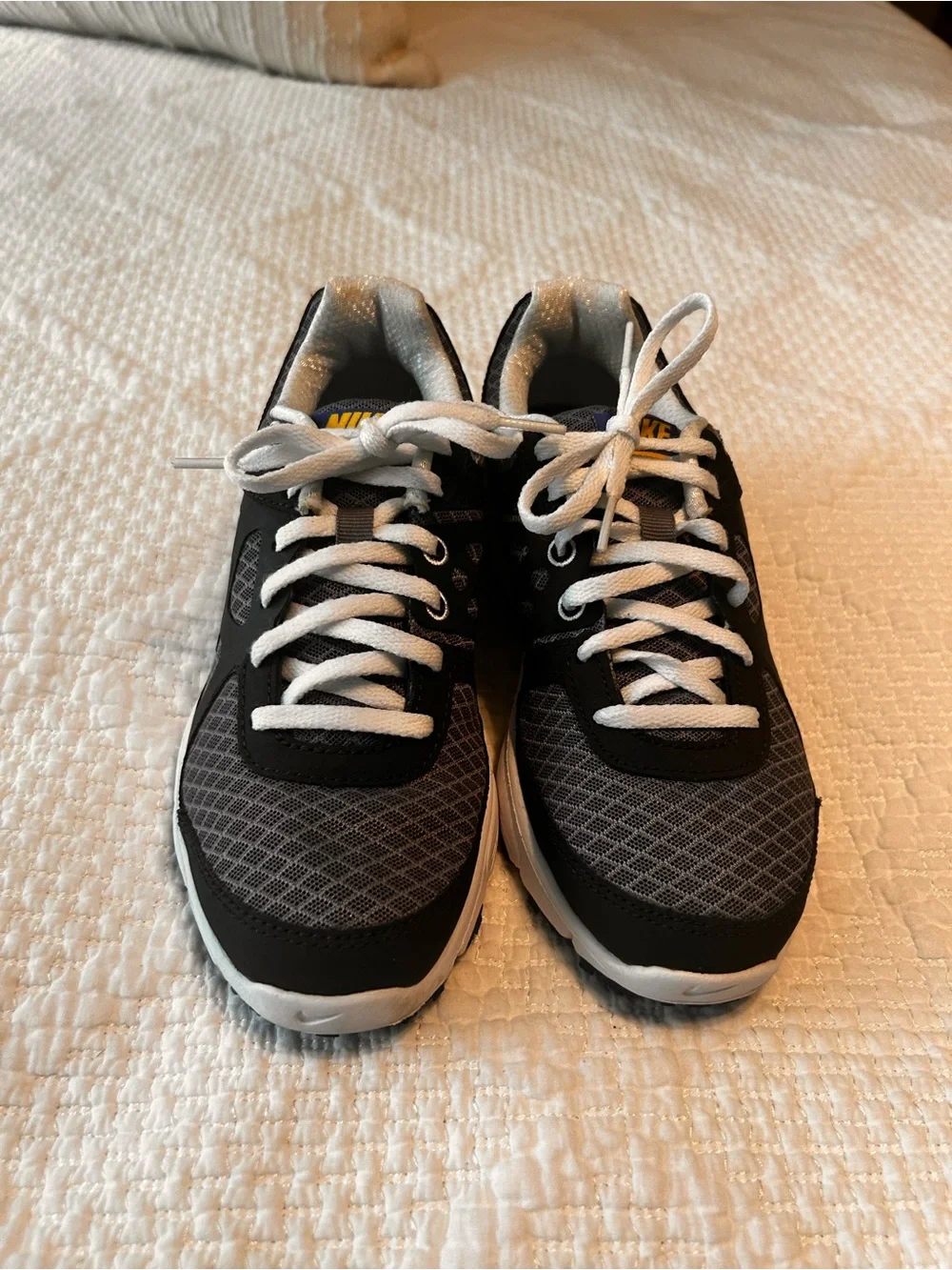 Nike boy’s Gray and Blue Shoes, barely worn.